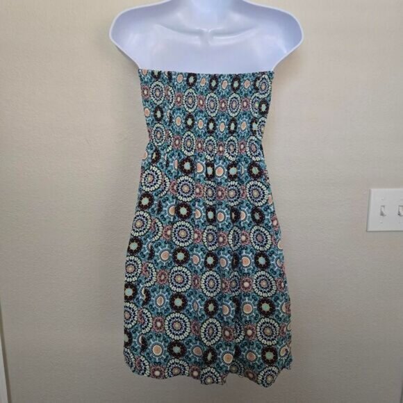 Vintage Y2K long tube top boho abstract style size medium - Picture 3 of 8